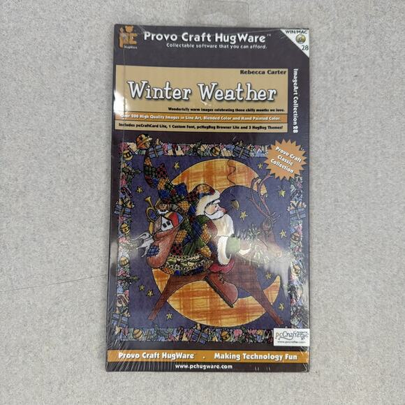 Vintage Provo Craft Hugware Winter Weather Rebecca Carter CD Rom Clip Art Design - Picture 1 of 7